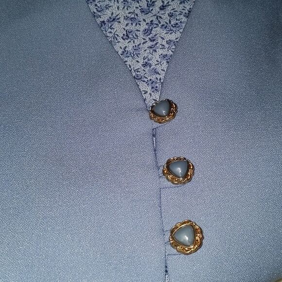 DBY LTD. Vintage blue jacket dress size 7/8 - Picture 6 of 7